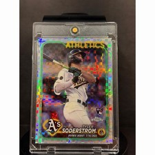 Tyler Soderstrom CHROME X-FRACTOR ROOKIE DEBUT TOPPS INVESTMENT CARD SP RC?A’s. rookie card picture