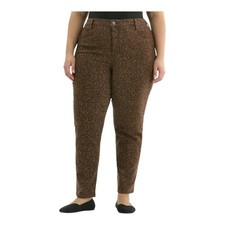 TERRA  SKY Brown Print Jeans 16 W Petite