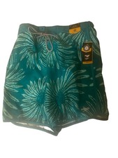 Speedo Mens Swimming Shorts Comfort Stretch UPF 50 Liner Green Floral Medium