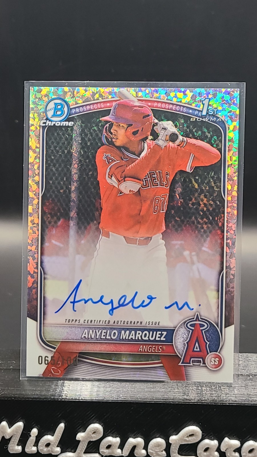 2025 Bowman Chrome Auto Anyelo Marquez #CPA-AM Speckle Refractor /299 (AU, RC)