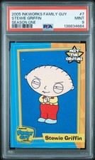 2005 Inkworks Family Guy Stagione 1 - #7 Stewie Griffin Rookie - PSA 9