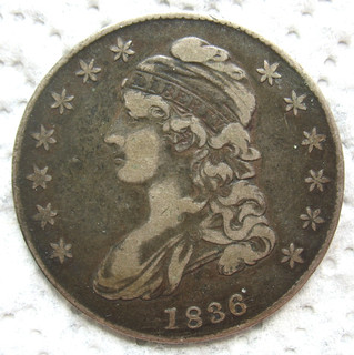 1836 Capped Bust Half Dollar 50 Cents