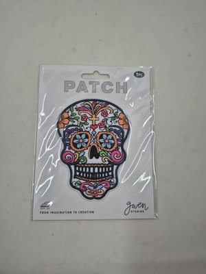 Day Of The Dead Iron On Patch Skull Sugar Skull