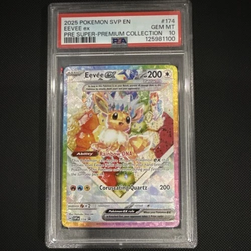 Pokémon Eevee ex 174 SVP Promo Full Art Holo PSA 10 Scarlet & Violet TCG 2025