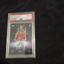 2025-26 Topps Midnight Dark Marks Noa Essengue Bulls Auto RC Solstice /35 PSA 8