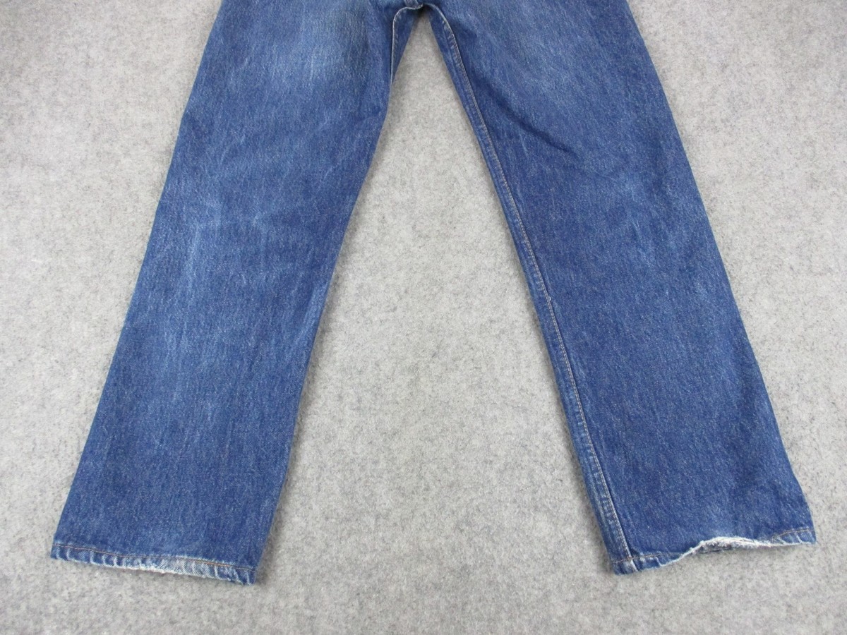 Levis 501 Jeans Mens 28x26 Blue XX Raw Indigo Denim Button Fly