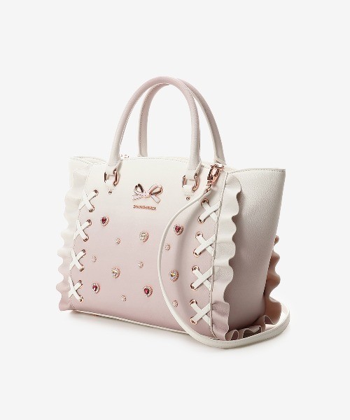 Samantha Vega 2Way Bag Shoulder Lace-up Heart Bijou Frill Flutter