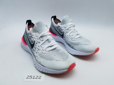 Nike Epic React Flyknit 2 Women's Size 7.5 Running Shoes White Black Pink