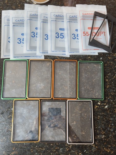 Carddictive Case Lot Of 7 Plus Inner One Touch Liners - PSA/BGS 2 Have Cracks