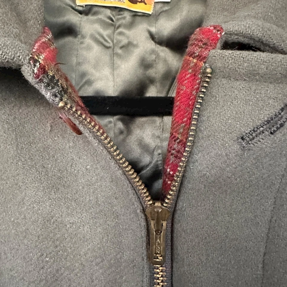 Vintage Pendleton Lobo Men's 38 Virgin Wool Removable Hooded Jacket Coat Zip - Image 4 of 4