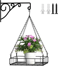 NADAMOO Hanging Planter for Indoor Plants - Wall Mount Bracket with Large Basket