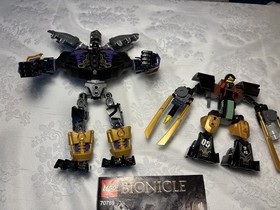 LEGO Bionicle 70789 + Ninjago 70723 Partial Build Mech Lot Incomplete