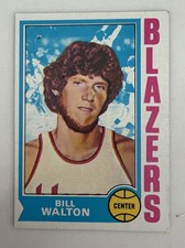 Bill Walton NBA HOF Legend 1974-75 Topps Basketball Rookie Card #39 Blazers