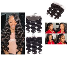 BSTDAE 14 Inch 13x4 Lace Frontal Body Wave HD Transparent Virgin Human Hair