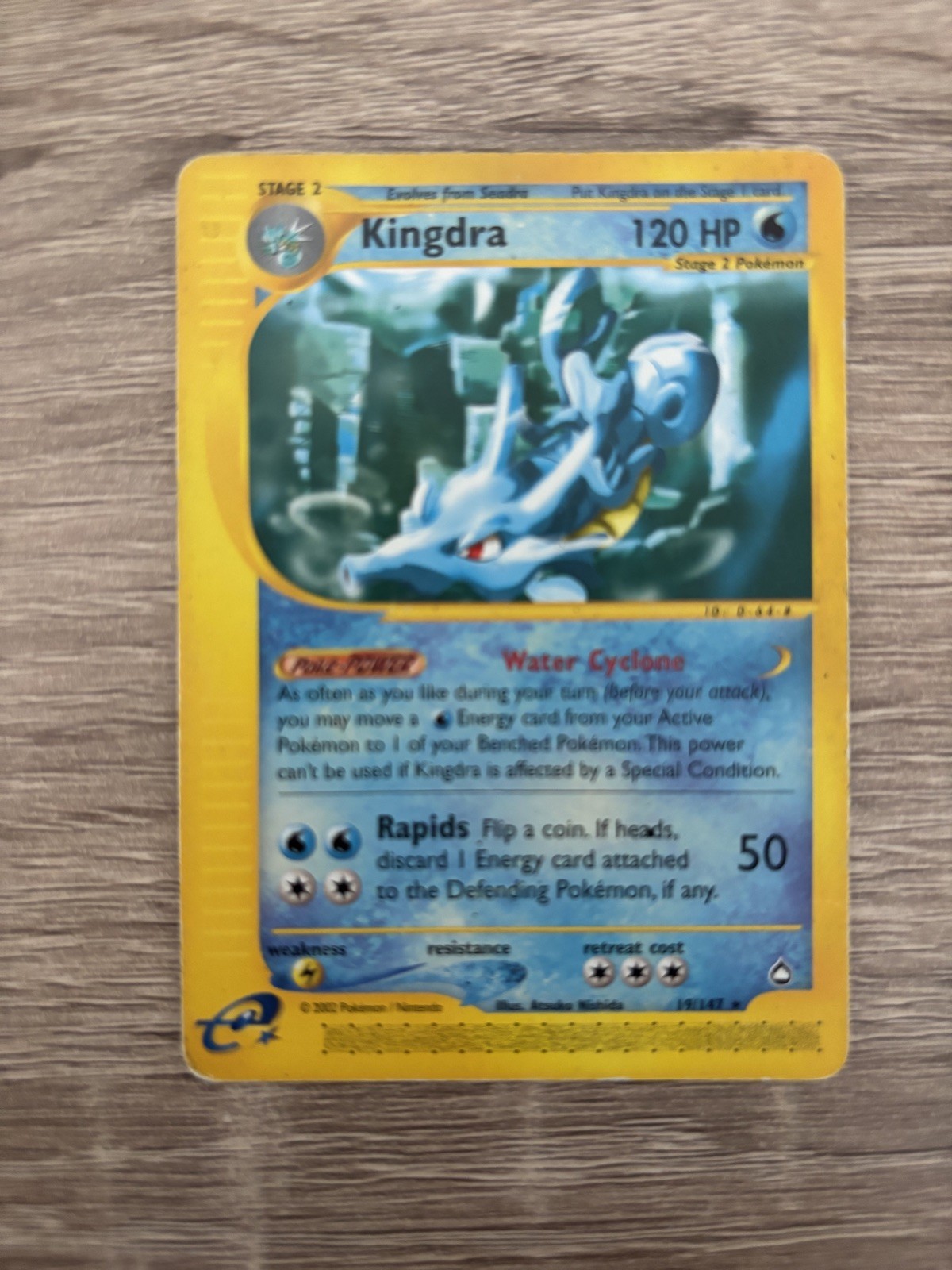 Pokemon Kingdra Aquapolis card 19/147
