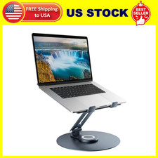 Laptop Stand for Desk, Adjustable Height Aluminum Computer Stand with 360 Rotati