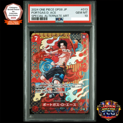 PSA 10 Ace OP02-013 SR SP Alt Art Two Legends OP-08 ONE PIECE Card
