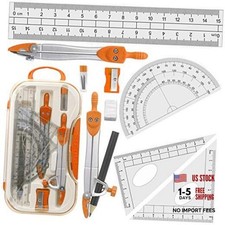 Maths Compasses for Geometry Student Drafting Compass Set Starter Kit with