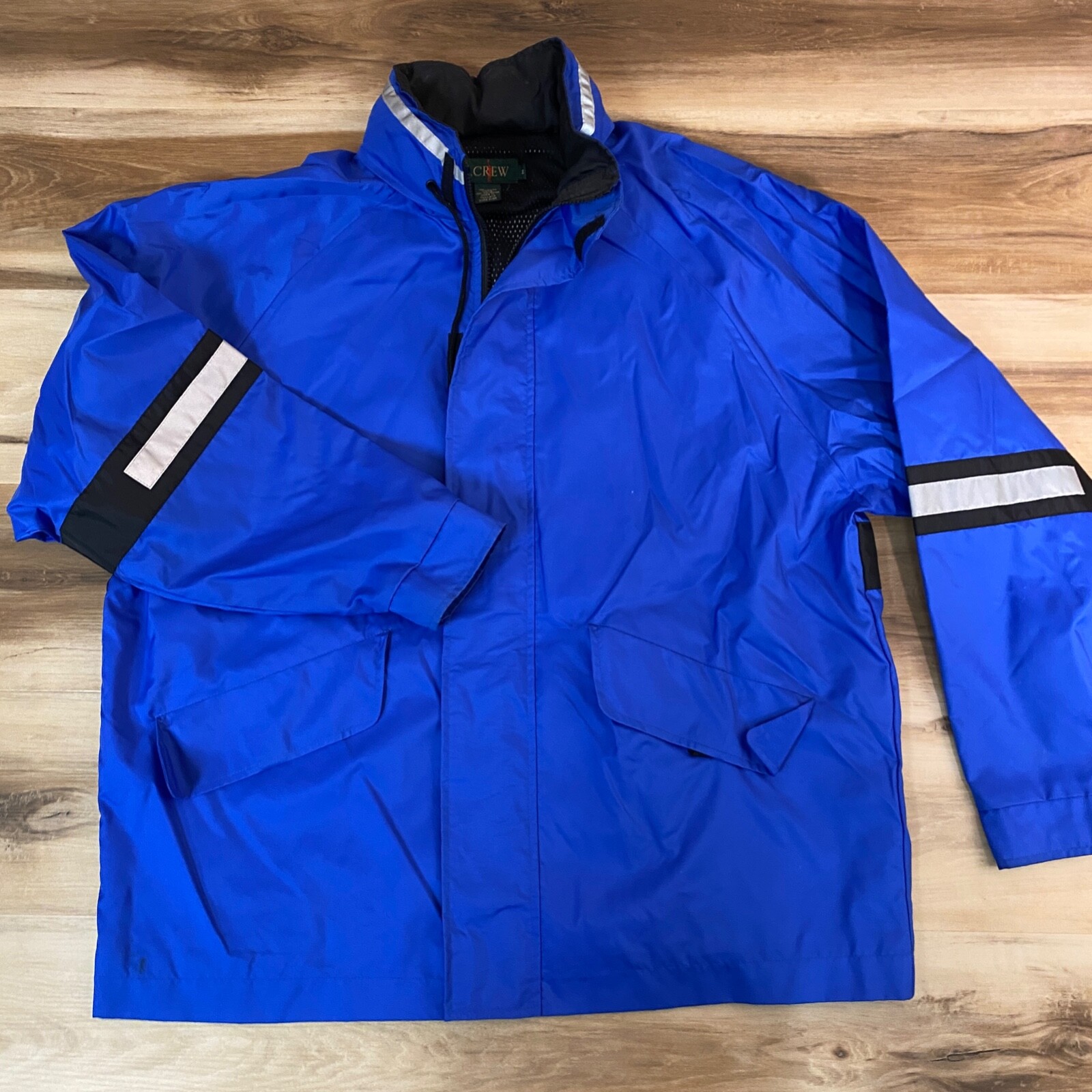 FILA Giacca Vintage J Crew Uomo Media Anni '90 Rearsman Sport Rete Nylon Foderata con Cappuccio