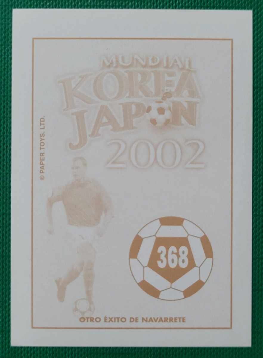 2002 Navarrete Korea Japan World Cup FIFA Face CROMO #368 DIEGO