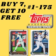 2025 Topps Series 1 Base Common Singles U-Pick! COMPLETE YOUR SET! #1-175