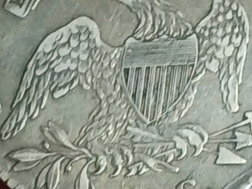 1817 CAPPED BUST HALF DOLLAR. XF SEE CLASP. SCARCE. EARLY DATE. - Picture 12 of 13