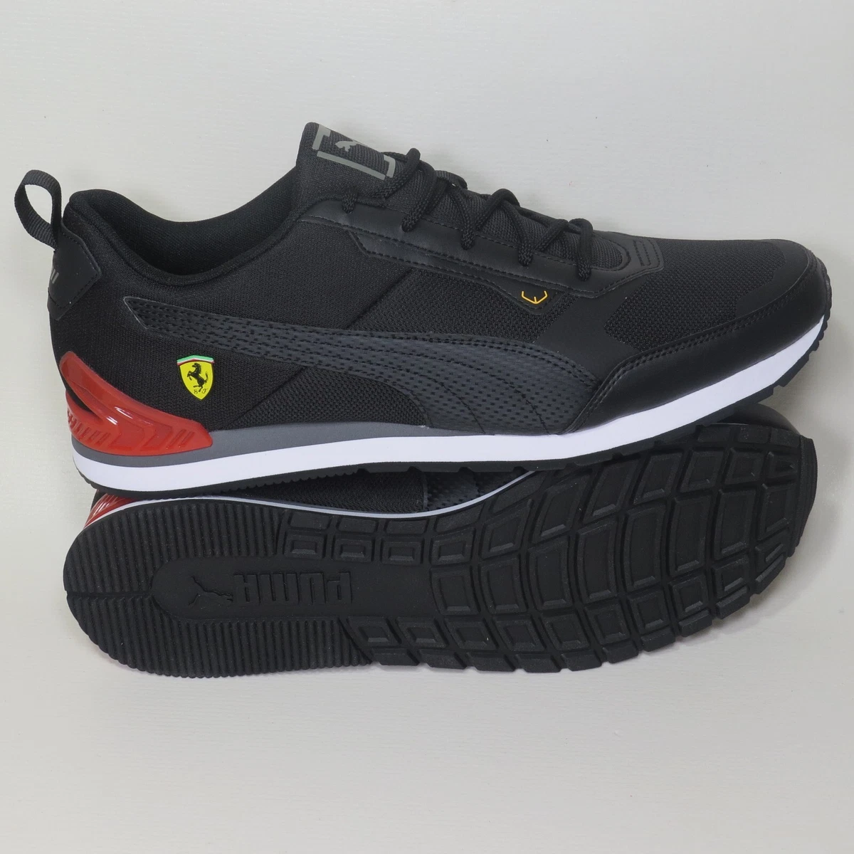 PUMA Scuderia Ferrari x Track Racer Black Saffron Sneakers 306858