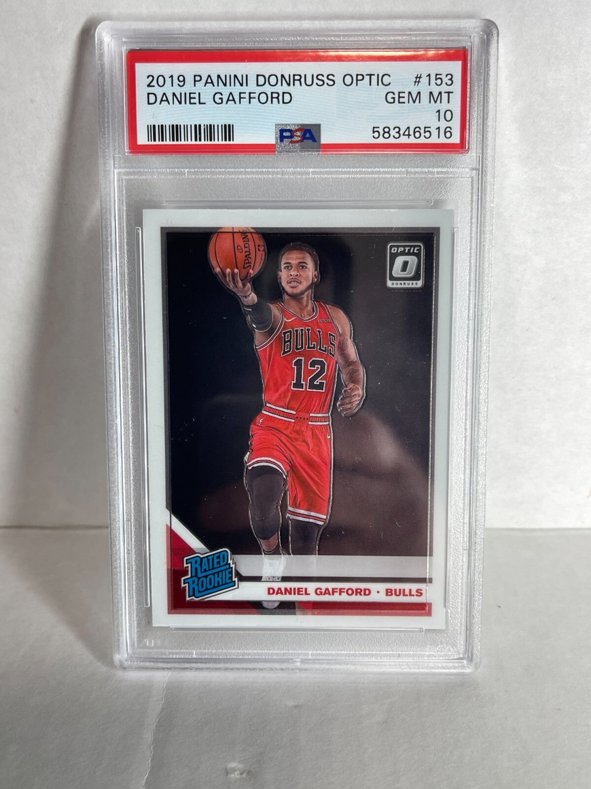 2019 Donruss Optic #153 Daniel Gafford Chicago Bulls RC Rookie PSA 10 GEM MINT