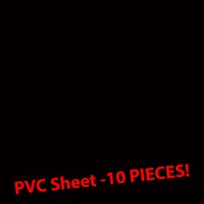PVC Expanded Plastic Sheet High Density Hard Rigid 24" x 24" x .02" Black,10 PCS