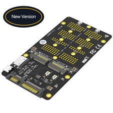 2 in 1 for M.2 NVMe/SATA-Bus SSD to SFF-8611  SATA Riser Type C Power Adapter