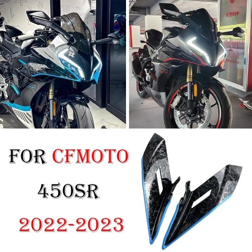 Parts Front Side Downforce Naked Spoilers Fixed Winglet Fairing For CFMOTO 450SR - Foto 1 di 7