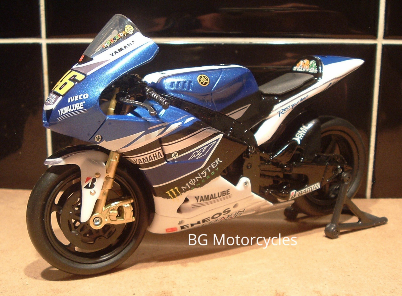 1:12 FACTORY MONSTER YAMAHA YZR-M1 MOTOGP TOY MODEL #46 VALENTINO DOCTOR ROSSI