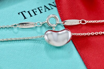 Tiffany & Co. Elsa Peretti ビーンネックレス 925 Tiffany & Co. 925 Silver Elsa Peretti LARGE 20 mm Bean 16