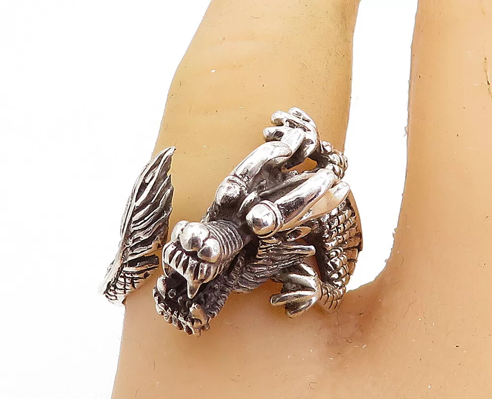 Vintage dragon ring deals