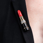 KJL KENNETH J. LANE Enamel and Crystal Large Lipstick Pin — photo 4