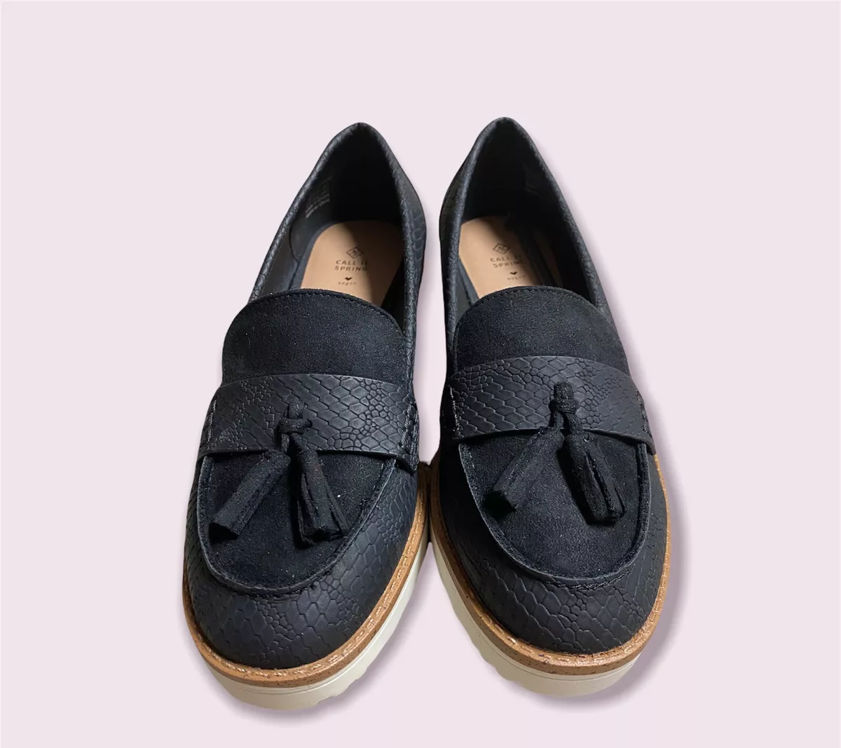 JCP CALL IT SPRING WOMEN S SLIP ON SHOES VEGAN LEATHER Size 7