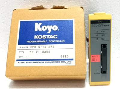 KOYO KOSTAC PROGRAMMABLE CONTROLLER SR-21-8365 CPU W/1K RAM NEW FAST SHIPPING