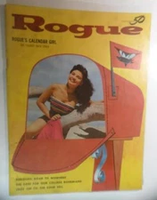 PLAYBOY ROGUE MAGAZINE AUG 1959 HARLAN ELLISON REX LARDNER ROBERT BLOCH