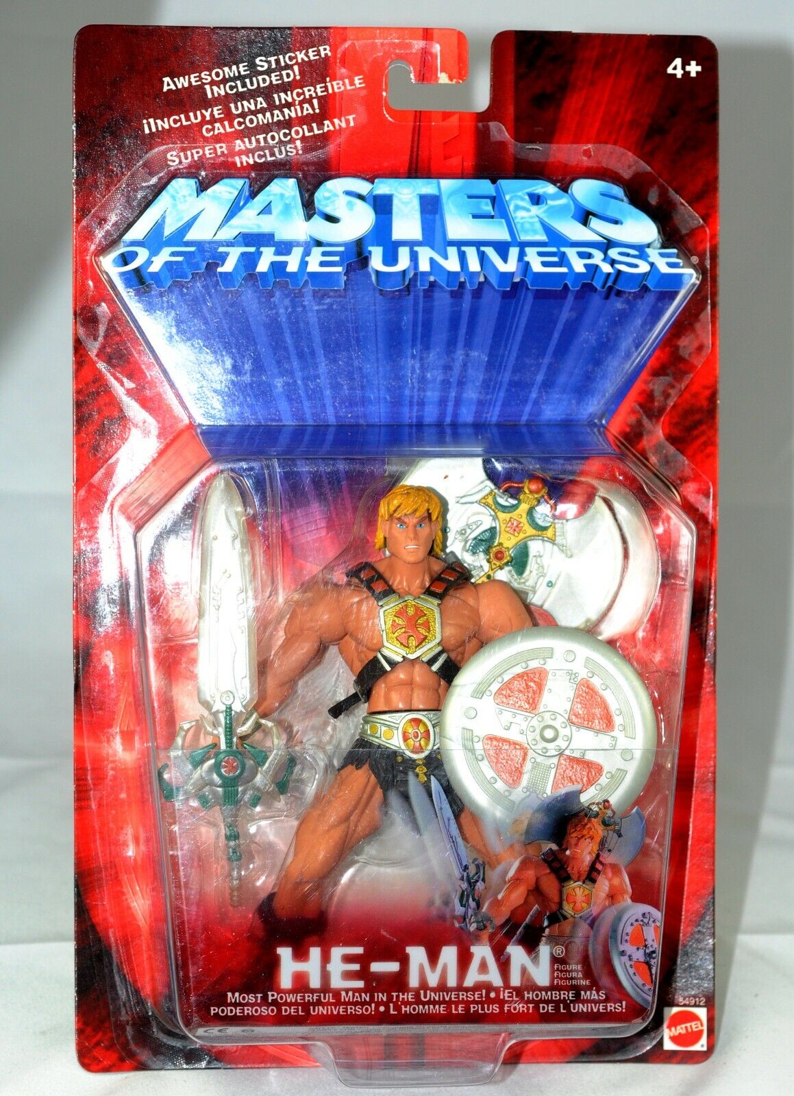 He Man Masters Of The Universe 200x He Man Rare New Mint on Card