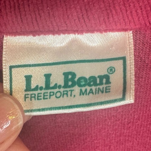 Vintage LL Bean Velour Burgundy Mens XL Polo Shirt Preppy Maroon Cozy Cabincore - Picture 4 of 11