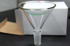 100 MM Powder Glass Funnel 100mm 24/40 Inner Joint Chemglass CG-1720-02