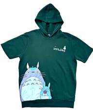 Studio Ghibli My Neighbor Totoro Short Sleeve Hoodie Size Medium Unisex NWT
