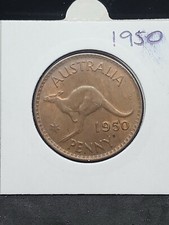 Australian 1950 PENNY  UNC