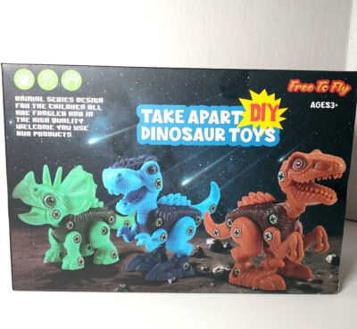 Take Apart DIY Dinosaur Toys Free To Fly Ages 3+ Toddler Learning Toy NEW SEALED
