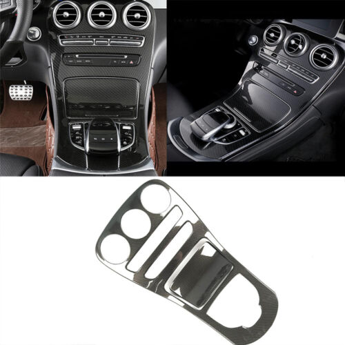 Car Center Console Gear Panel Cover Trim For Mercedes Benz C Class W205 GLC X253 - Afbeelding 1 van 12