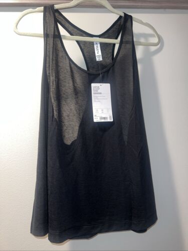 Athleta Vapor Scoop Sheer Tank Top Racer Back Black-Size 1X