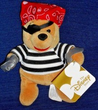 Winnie the POOH PIRATE w/Hook Hand 8" Disney beanbag plush