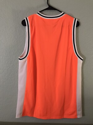 Fashion Nova MEN NEON ORANGE JERSEY MESH TANK (L) | eBay