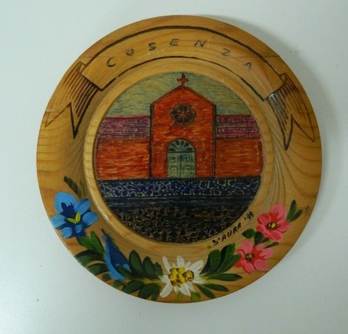 QUADRETTO PIATTO SOUVENIR CALABRIA IN LEGNO VARI MODELLI VINTAGE CU118 - Picture 3 of 4