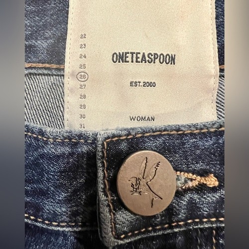 ONE TEASPOON Dukes Low Waist Mini DenimShort Dakota Color SIZE 26 AU/4 US NWT - Picture 6 of 8